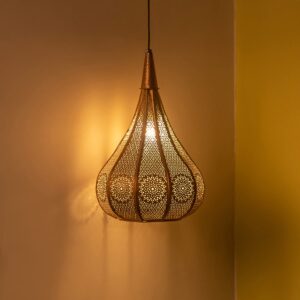ExclusiveLane 'Moroccan Flame' Pendant Hanging Lights for Living Room (Iron, Without Bulb, Metallic Brown, Corded Electric) |Pendant Lights for Ceiling Lights for Living Room Hanging Lamps for Bedroom Visit the ExclusiveLane Store
